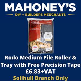 Rodo Medium Pile Roller & Tray with Free Precision Tape
