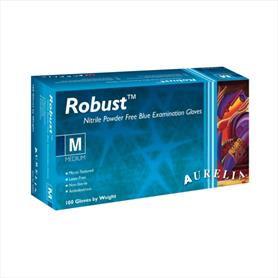 Aurelia Robust Nitrile Powder Free Blue Disposable Gloves Small