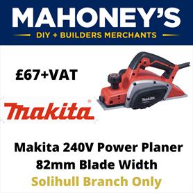 Makita 240V Power Planer 82mm Blade Width