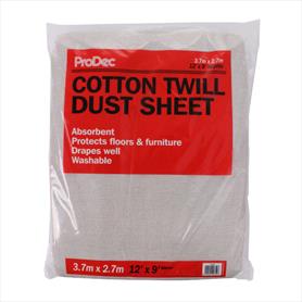 ProDec Cotton Twill Dust Sheet 12'x9'