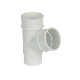 Round Downpipe Tee 112 Degree White