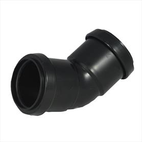 Waste Push Fit 32mm 45 Degree Bend Black