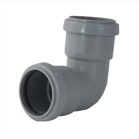 Waste Push Fit 32mm 90 Degree Bend Grey