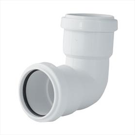 Waste Push Fit 40mm 90 Degree Bend White