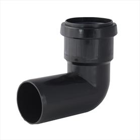 Waste Push Fit 40mm 90 Degree Conversion Bend Black