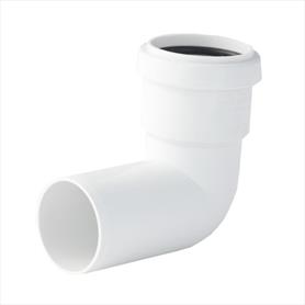 Waste Push Fit 40mm 90 Degree Conversion Bend White